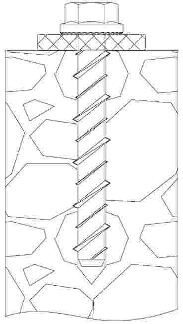 混凝土自攻錨栓安裝效果圖